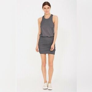 Sundry Gardien Ruched Racer Back Tank Cotton Dress